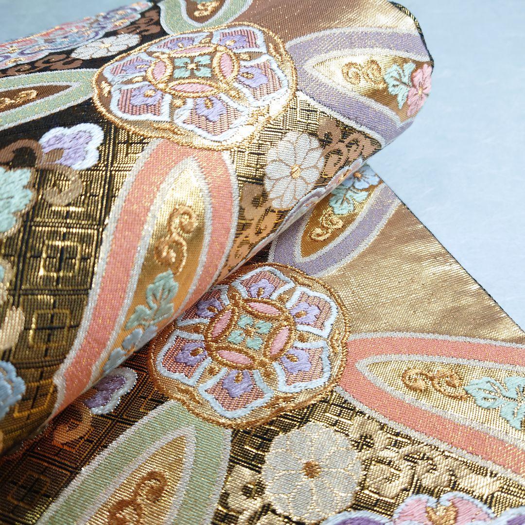 正絹 袋帯 六通柄 三越誂製 正倉院図案 高級 振袖 極上 逸品