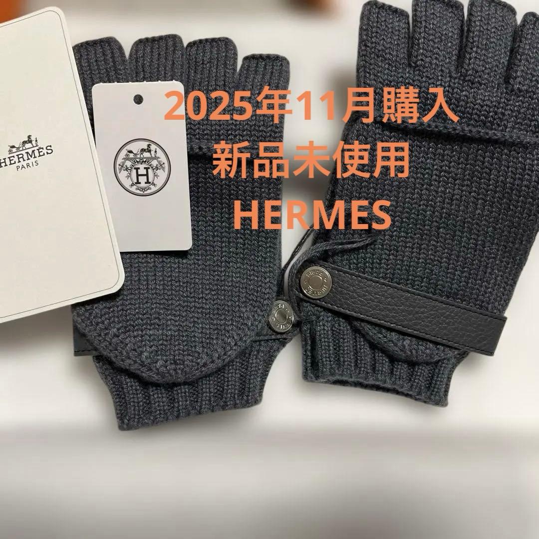 限定値下げ⭐︎【新品】HERMES エルメス 手袋 ボルチモア　グレー