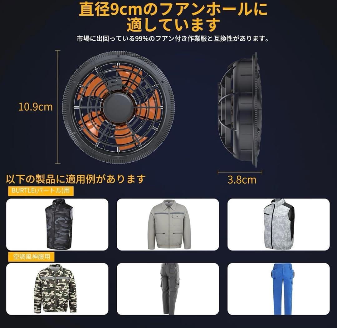 空調作業服 ファンバッテリーセット 43V超高出力 30000mAh バッテリー