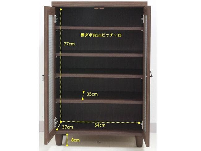 北欧風アンティーク調キッチンキャビネット幅60cm 食器棚（816）