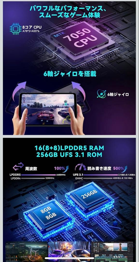 Androidタブレット本体 Headwolf FPad7 Dimensity 7050 Android 15