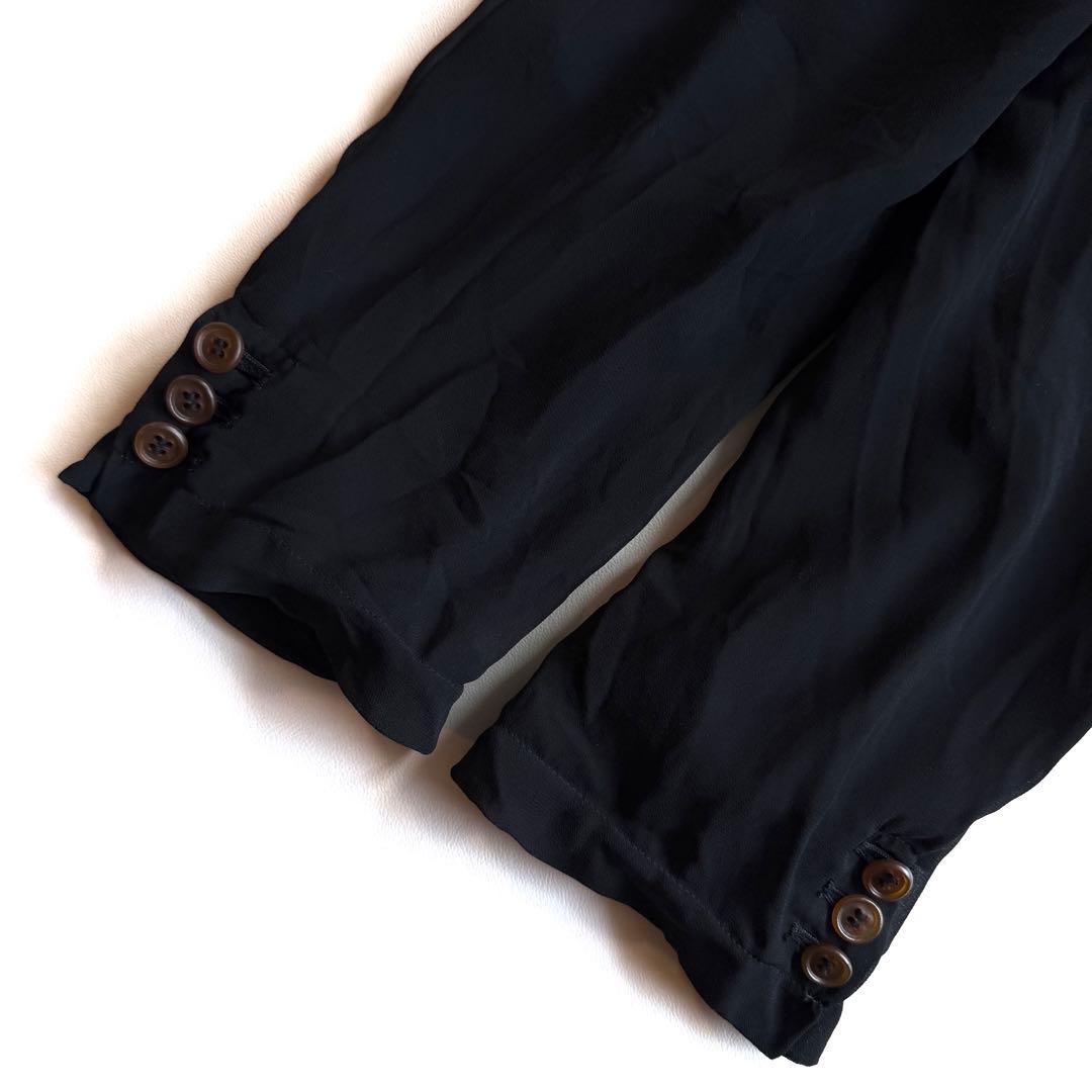 《新品》 コムデギャルソン コムコム ポリ縮 フリル ノーカラージャケット M