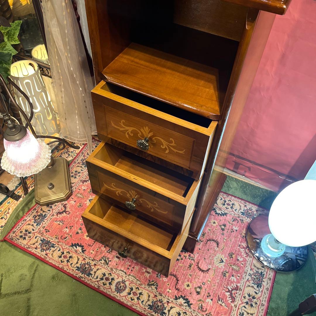 Sale イタリアン アンティークPT 象嵌　３DRコンパクト　キャビネット