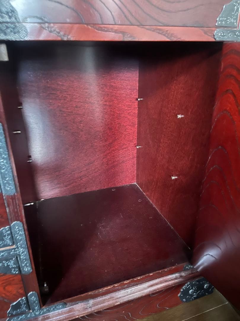 筑後民芸 民芸家具 時代箪笥 茶箪笥 欅 格子 民芸家具