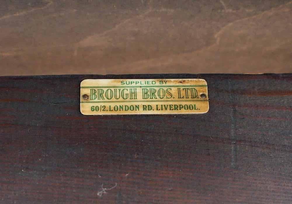 英国アンティーク オーク材 ドローリーフテーブル BROUGH BROS LTD