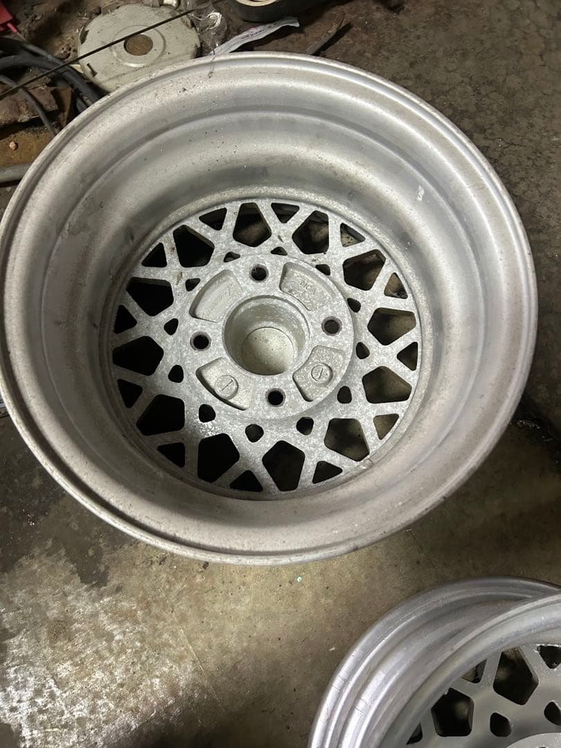 メッシュデザインホイール 13インチ ゴールド シルバー 希少 当時物