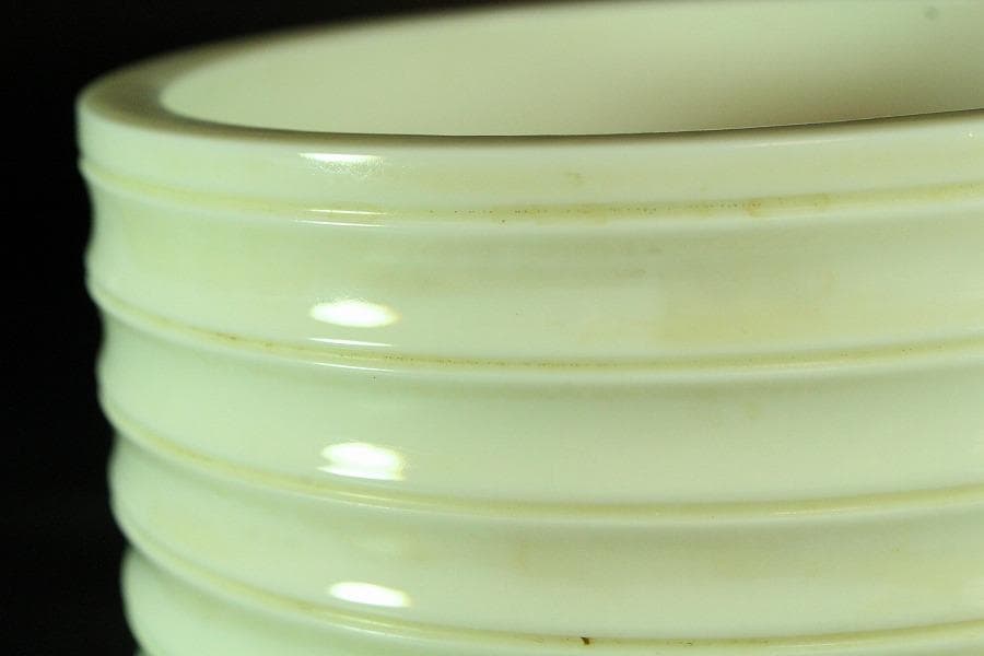 中国美術 白磁 香炉 φ15cm 茶道具 香具(K-RC960)