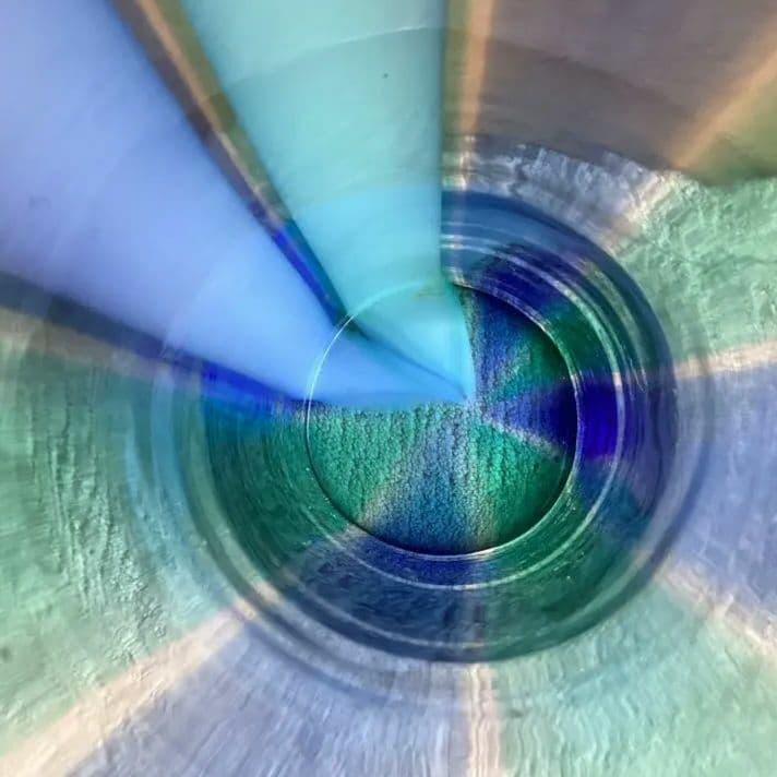 アンティーク　ベネチアンガラス　ムラーノガラス 花瓶 H34cm