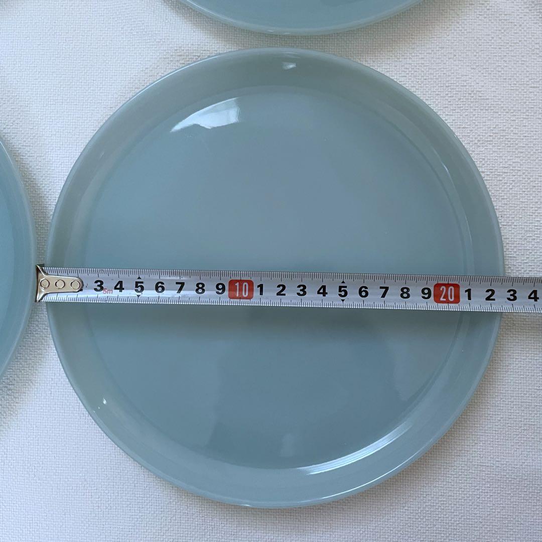 Fire-King   ファイヤーキング　ターコイズブルー　23cmプレート６枚