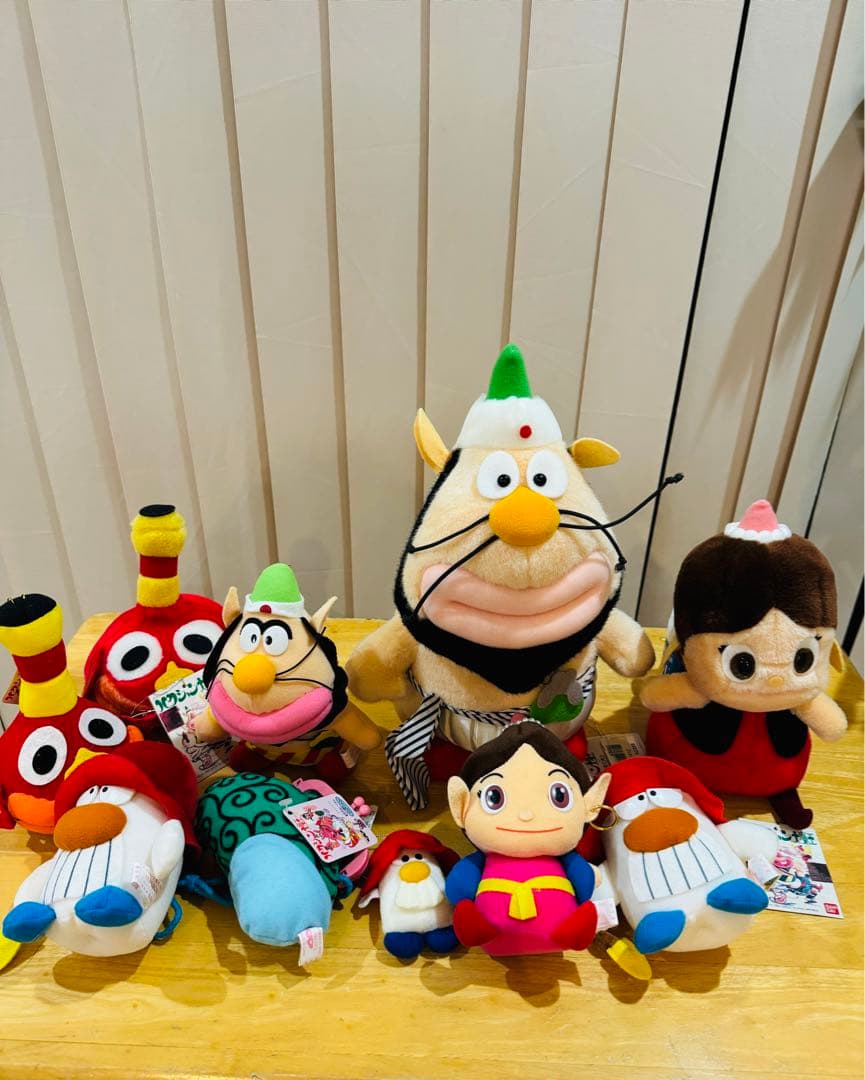 アニメキャラクターぬいぐるみハクション大魔王10体セット　激レア　当時物