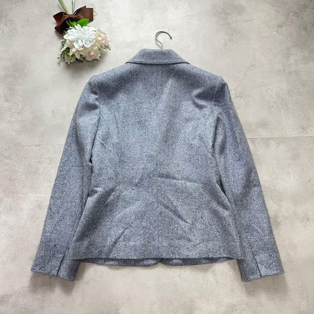 カシミヤ100%✨レリアン テーラードジャケット ジョンストンズ 水色 M 美品