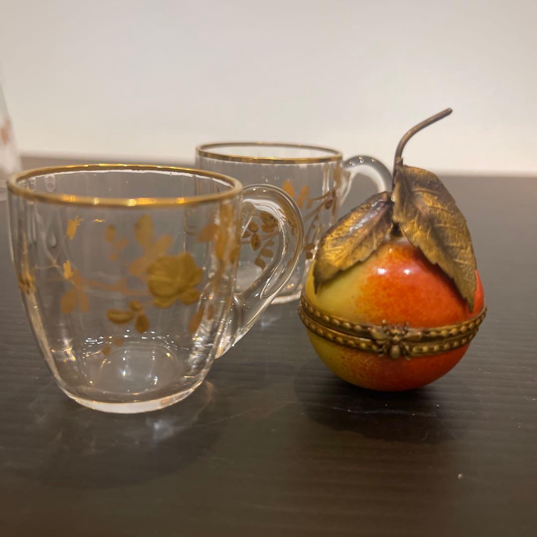 フランス　リモージュ　ピルケース 手描きDubarry ヴィンテー