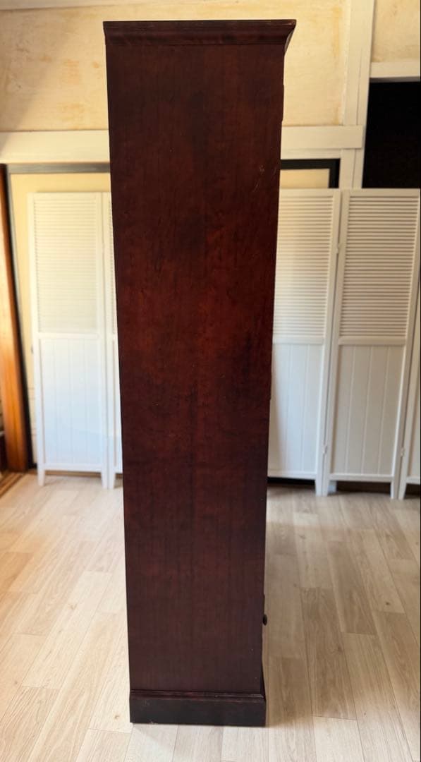 momo 北斗民芸家具 和光 飾棚１２０ 樺材 民芸家具 書棚 食器棚