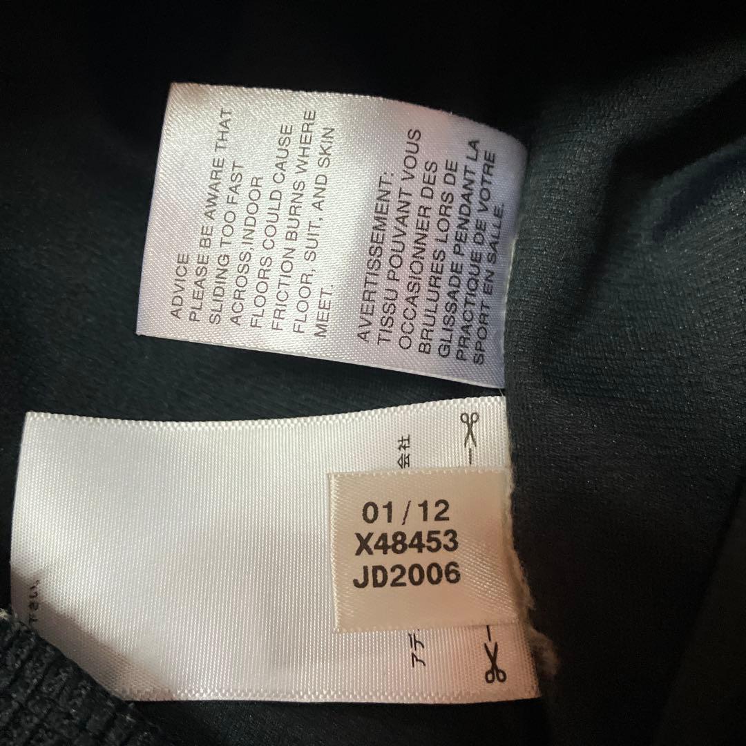 h33)美品アディダストラックジャケット　レザー調　クライマライトL〜LLサイズ