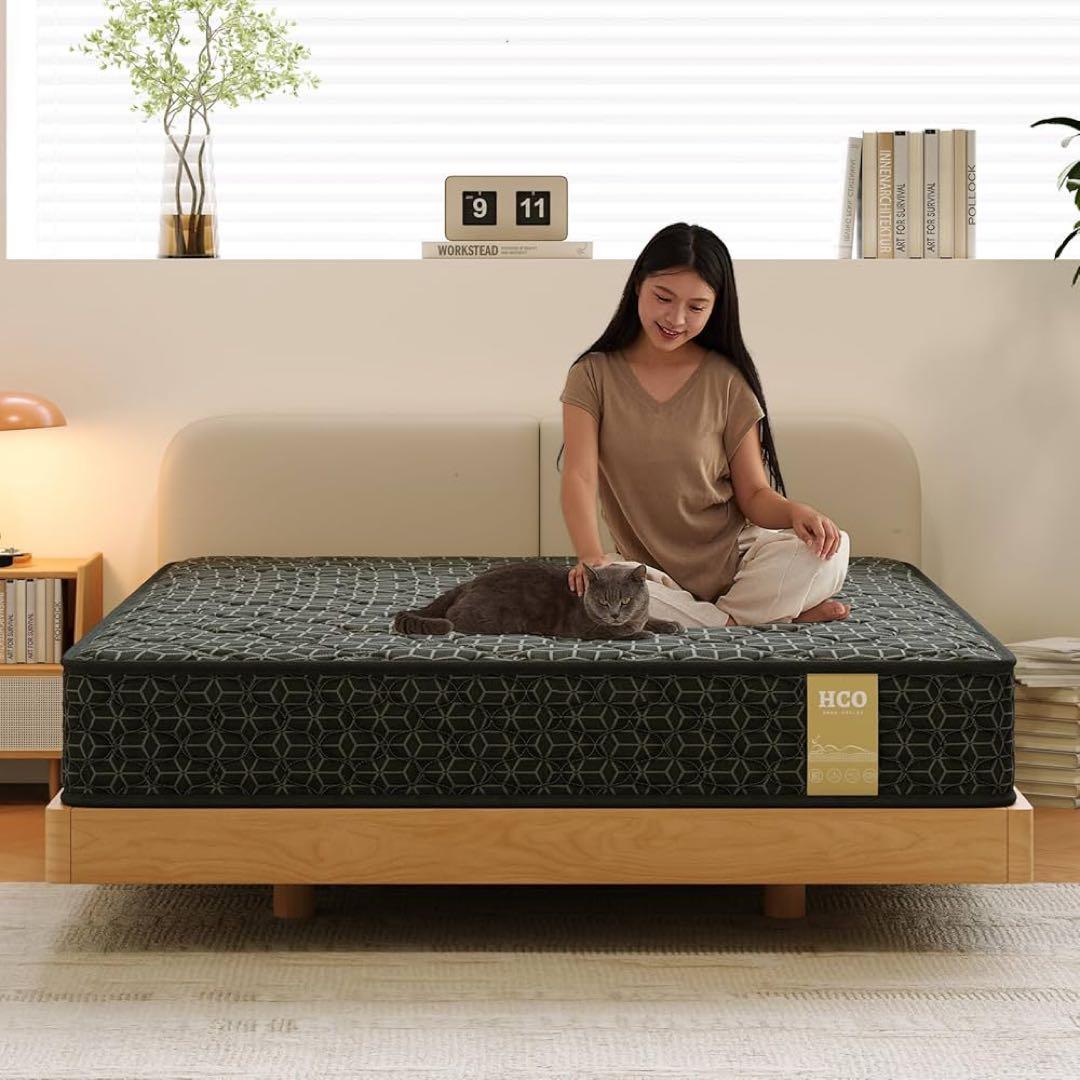[HCO]極暑マットレス シングル 22cm 高反発静音(ブラック)