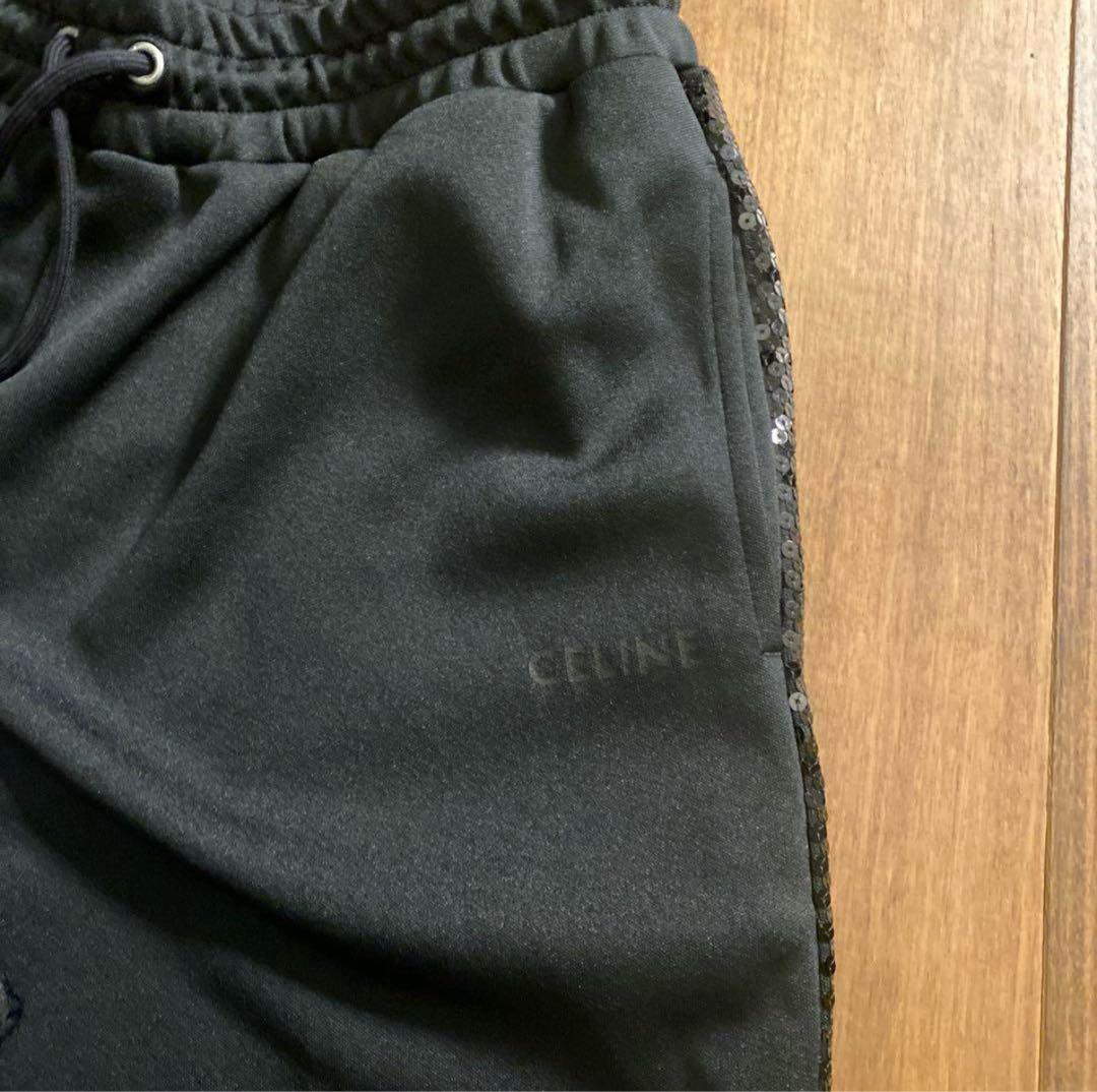 CELINE ブラック ジャージ スパンコール付き