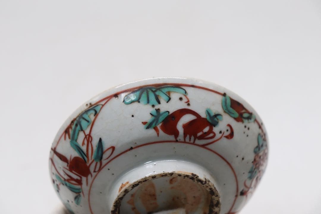 中国　明時代　呉須蓋茶碗　送料込み250108