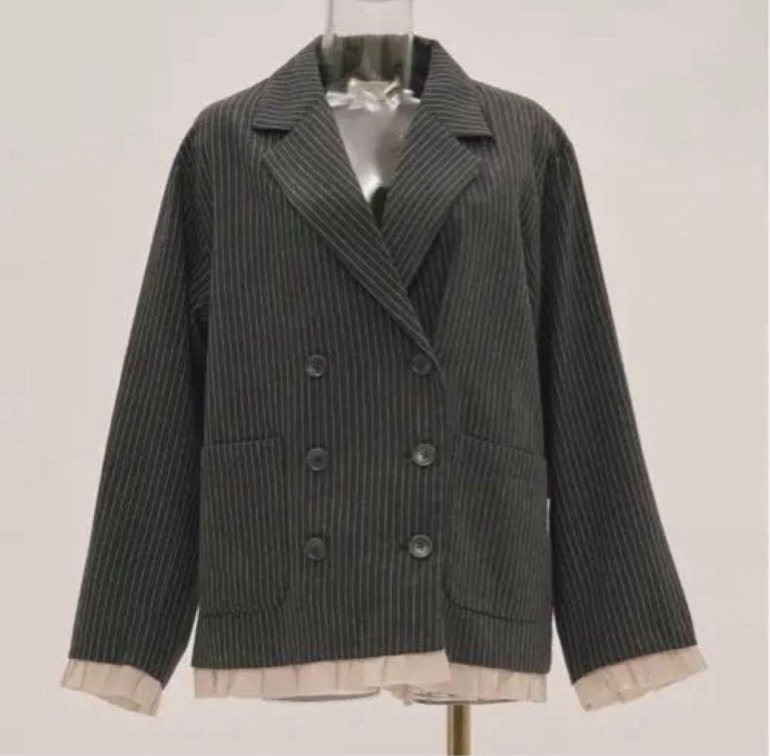 【新品】loin nuit ロワンニュイ フリルレイヤードデザインジャケット