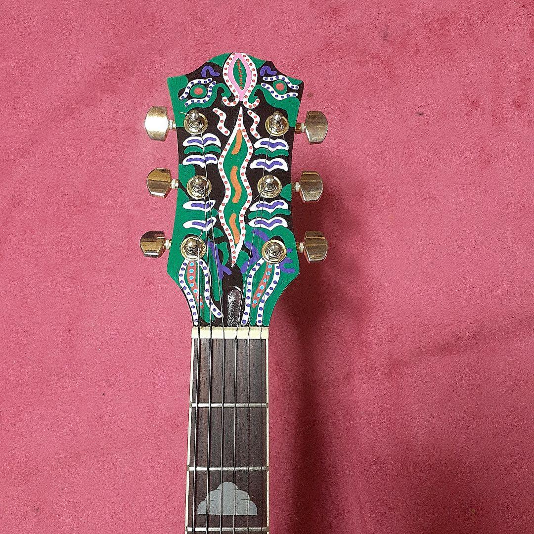 【良・美品】サイケペイント・hideモデル。モッキンバードエレキギター。
