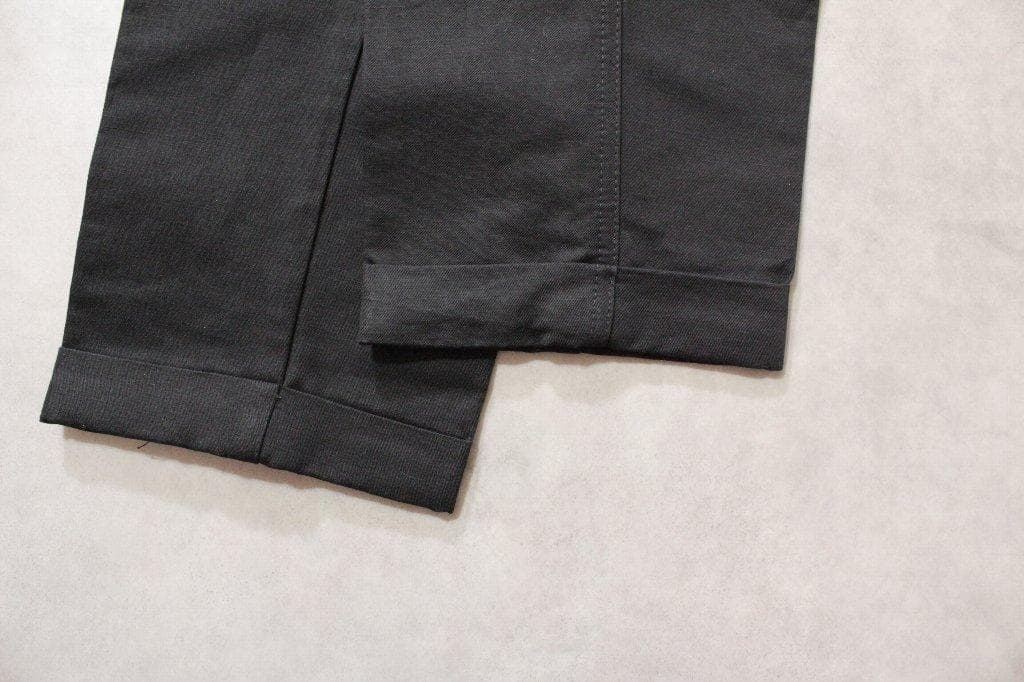 BRIGLIA 1949★新品ブリリア 綿麻2プリーツミリタリーチノ45ブラック