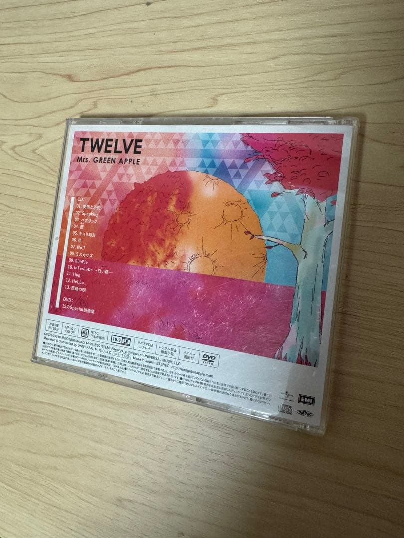 Mrs. GREEN APPLE TWELVE初回限定盤