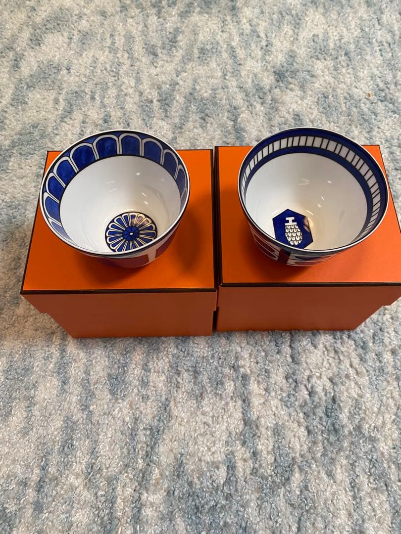 エルメス　ブルーダイユール　ラージボウル