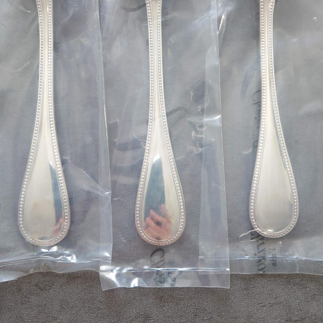 クリストフル パール 未開封 コンソメスプーン 6点