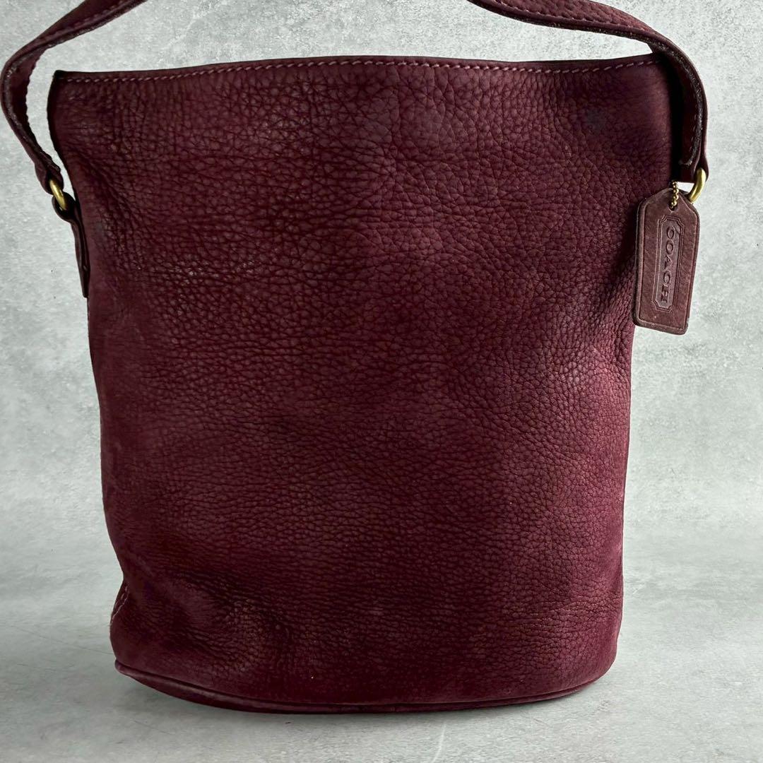 ✨稀少カラー✨美品✨オールドコーチ　バケットバッグ　肩かけ　ヌバックレザー