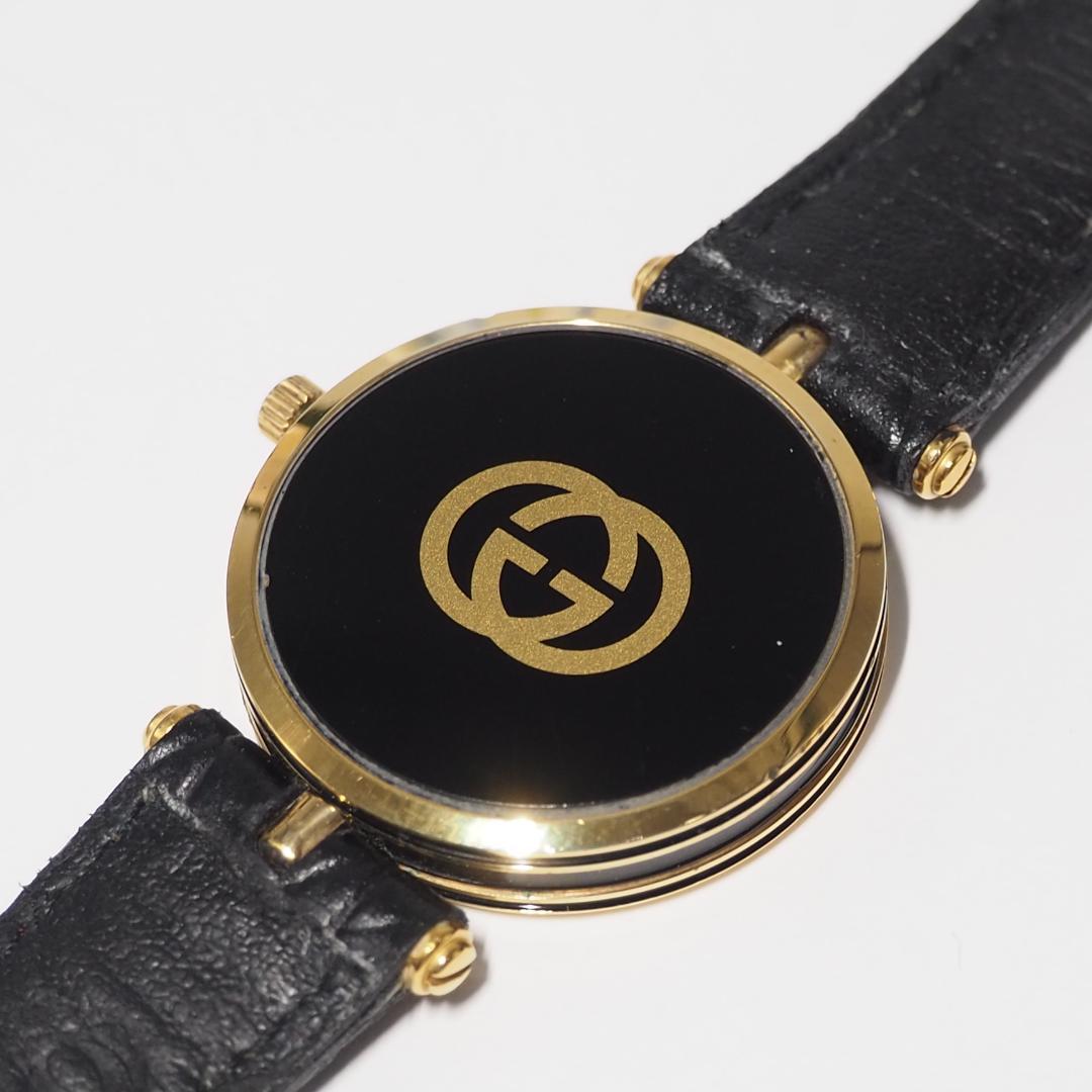 グッチ GUCCI シェリーライン 革ベルト メンズ 腕時計 箱 C630