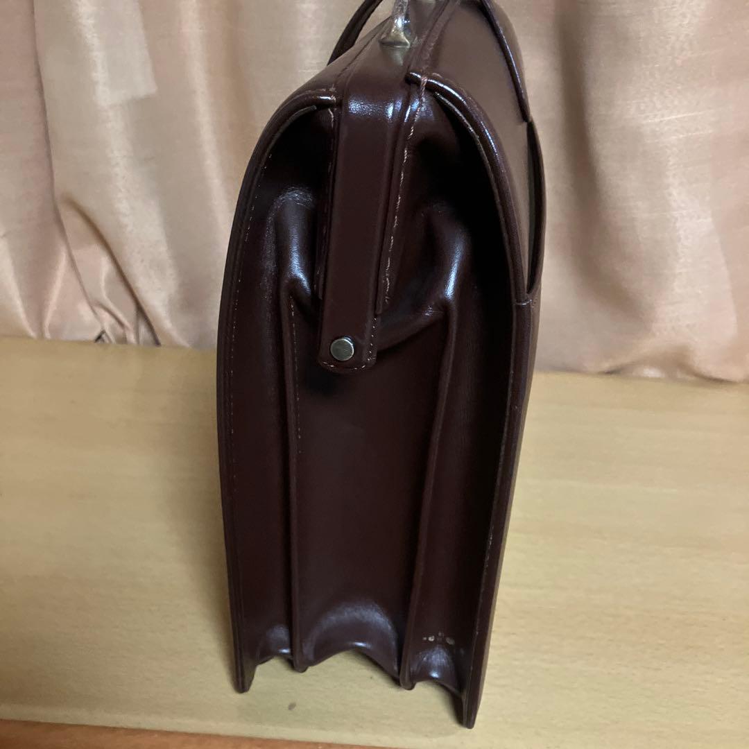 コーヒーステッカー屋さん専用‼️ダークブラウン レザー ビジネスブリーフケース