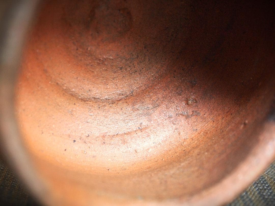 人気作家★中村和樹【師：中村真・中村六郎】★備前【窯変】ぐいのみCC★共箱・布