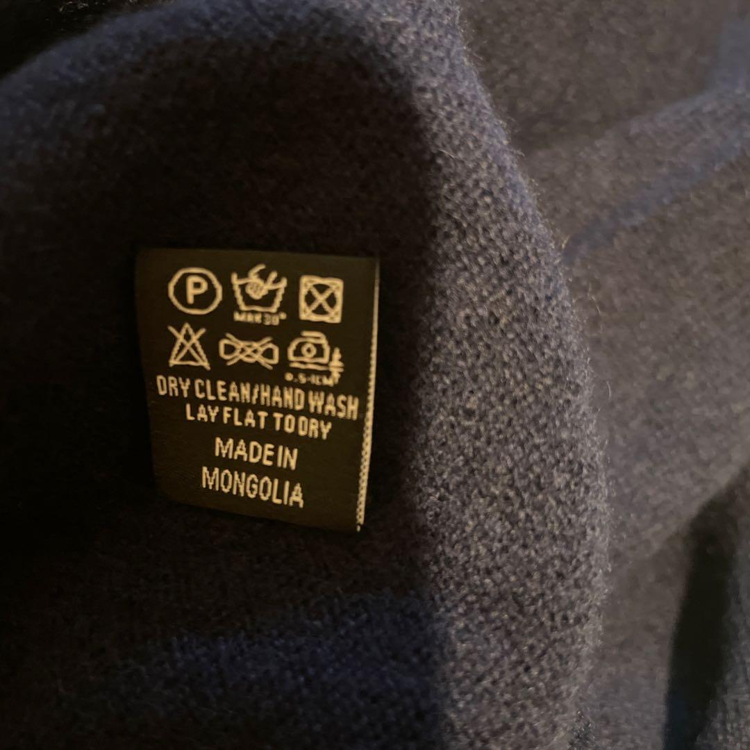 【GOBI】 カシミヤ100% ポロシャツ　ネイビー　サイズM タグ付き