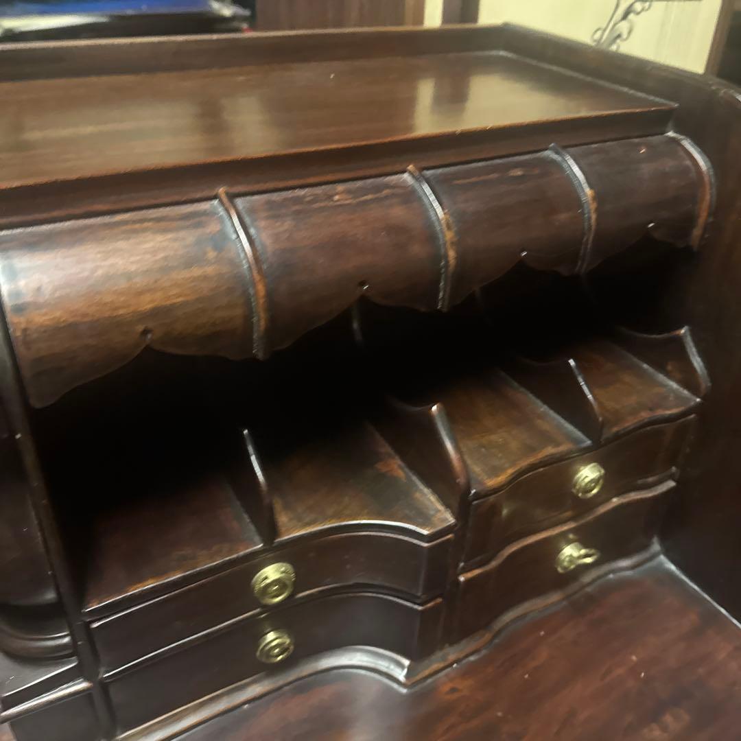 輸入家具　マホガニー　ダークブラウン イギリス　ライティングデスク