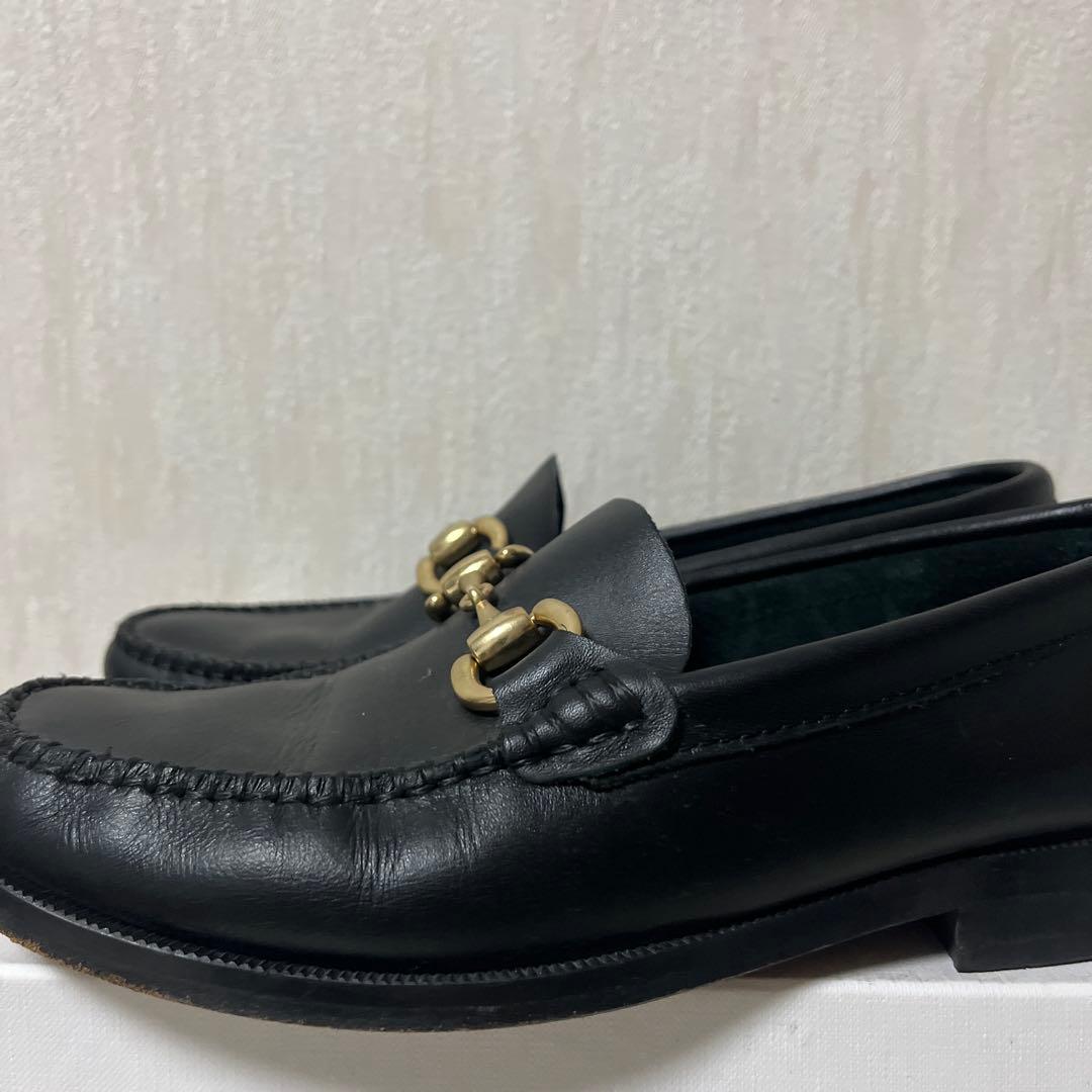 アルテサノスARTESANOSレザービットローファードレスシューズ37ブラック黒