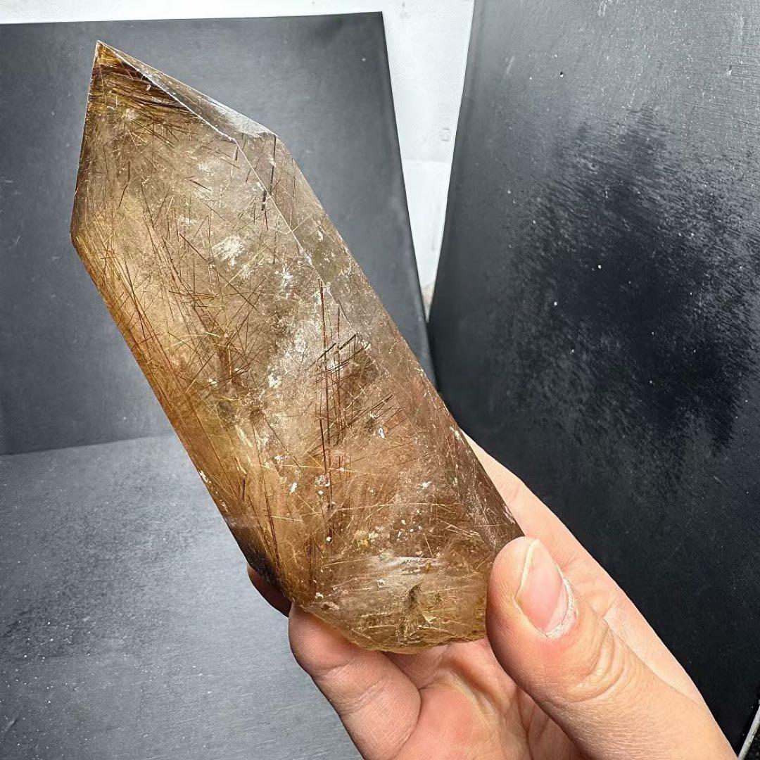 天然石 ルチルクォーツのポイント　置物YS999G.288