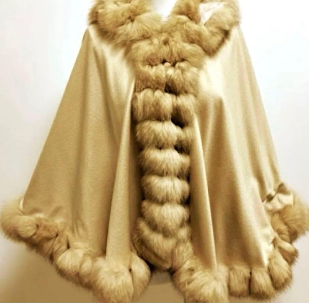 Xmasに！！SAGAフォックスファー M カシミア100% お値下げどうぞ〜