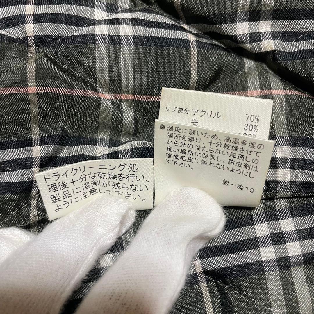 ◆中古美品　BURBERRY モッズコートラクーンファー付き/カーキ38(Ｍ)