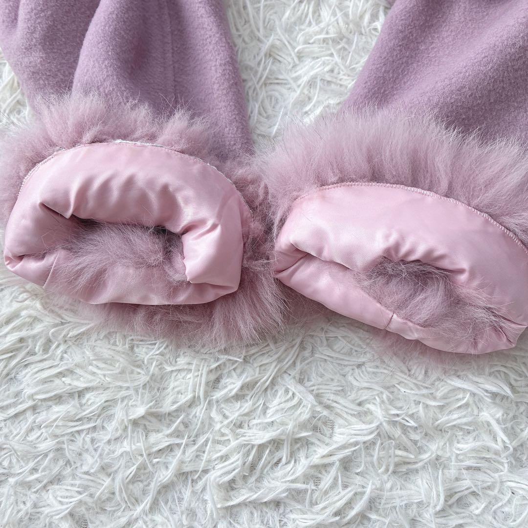 近年モデル✻グレースコンチネンタル フォックスファー取り外しリバーコート ピンク