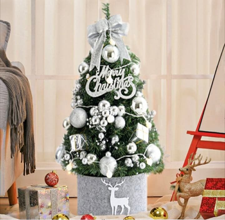 クリスマスツリー ブルー シルバー オーナメント ツリー 60cm 誕生日 飾り