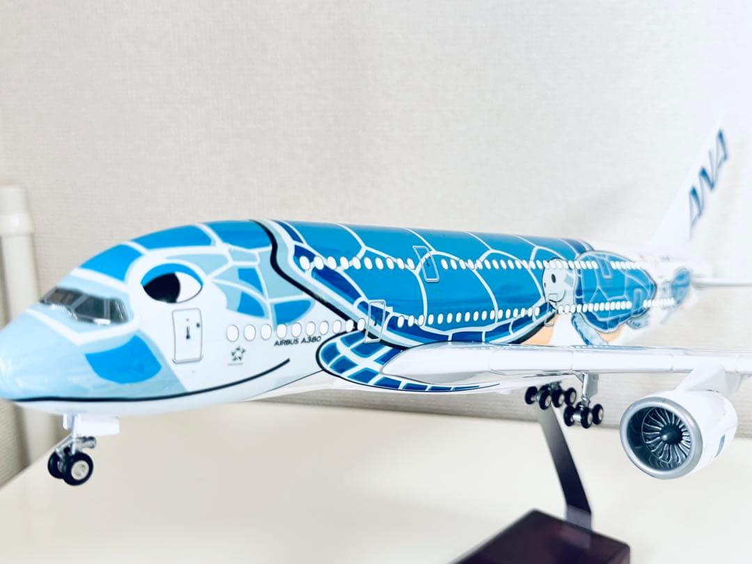 超レアANAエアバスA380大型モデル フライングホヌ1号機ラニくん1/160
