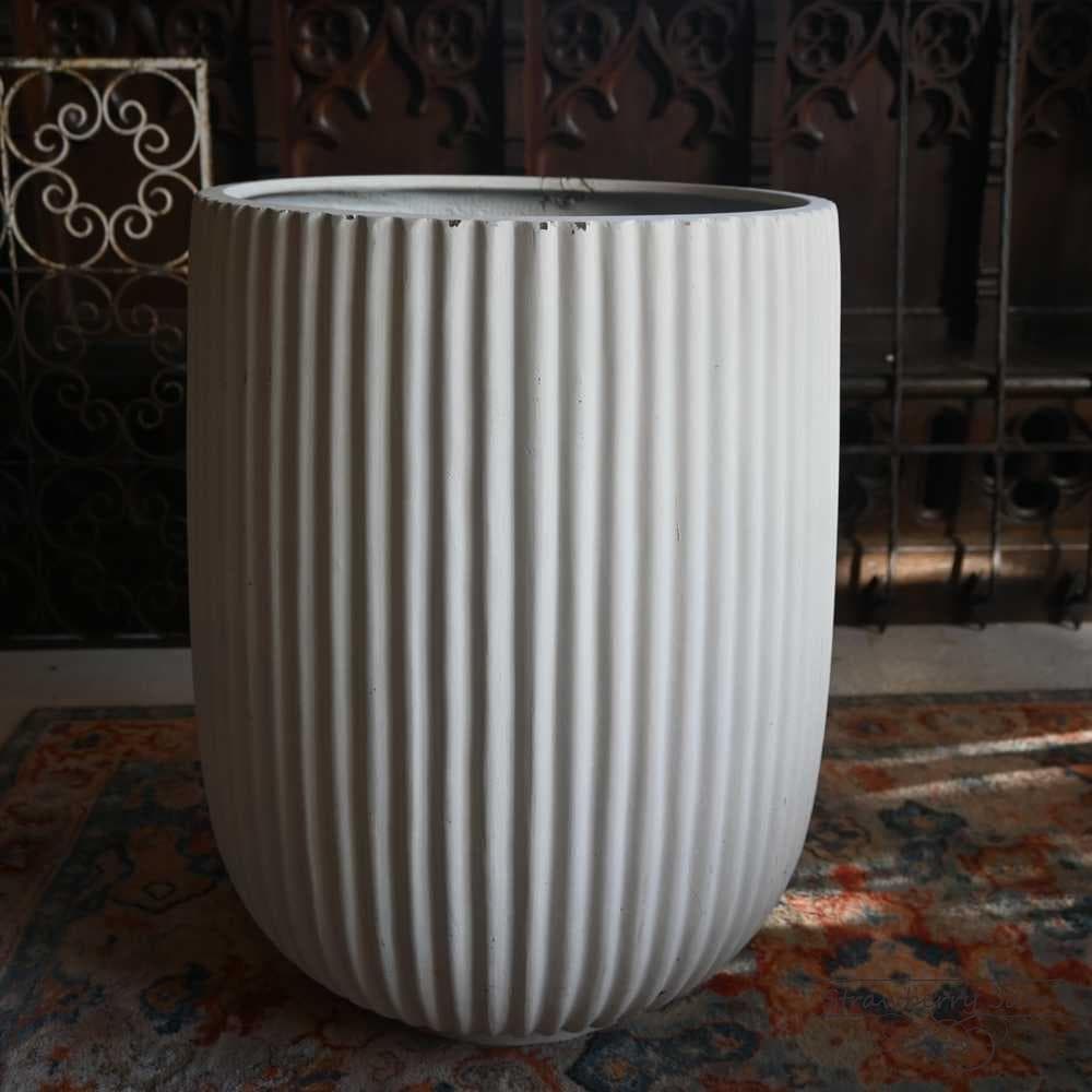 L3710-36 英国アンティーク ブリキ ドラム ジャンク 鉢 ガーデニング