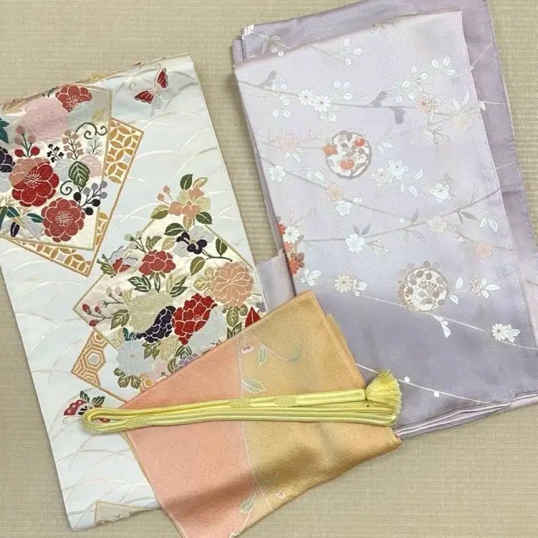 梅乃【155】正絹　訪問着　フルセット　美品　入卒式　お宮参り　七五三　桜色