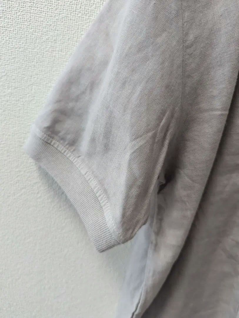 かおり　10月末迄掲載★中川政七商店 丸紋刺繍麻布Tシャツチュニック 薄墨