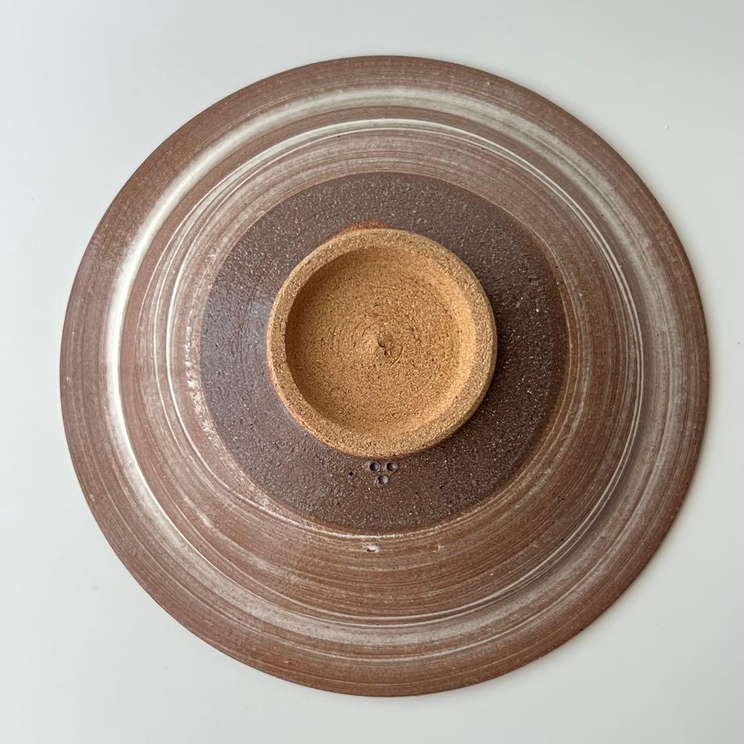 中里太郎右衛門窯　絵唐津額皿　「沢瀉、鷺」　美品