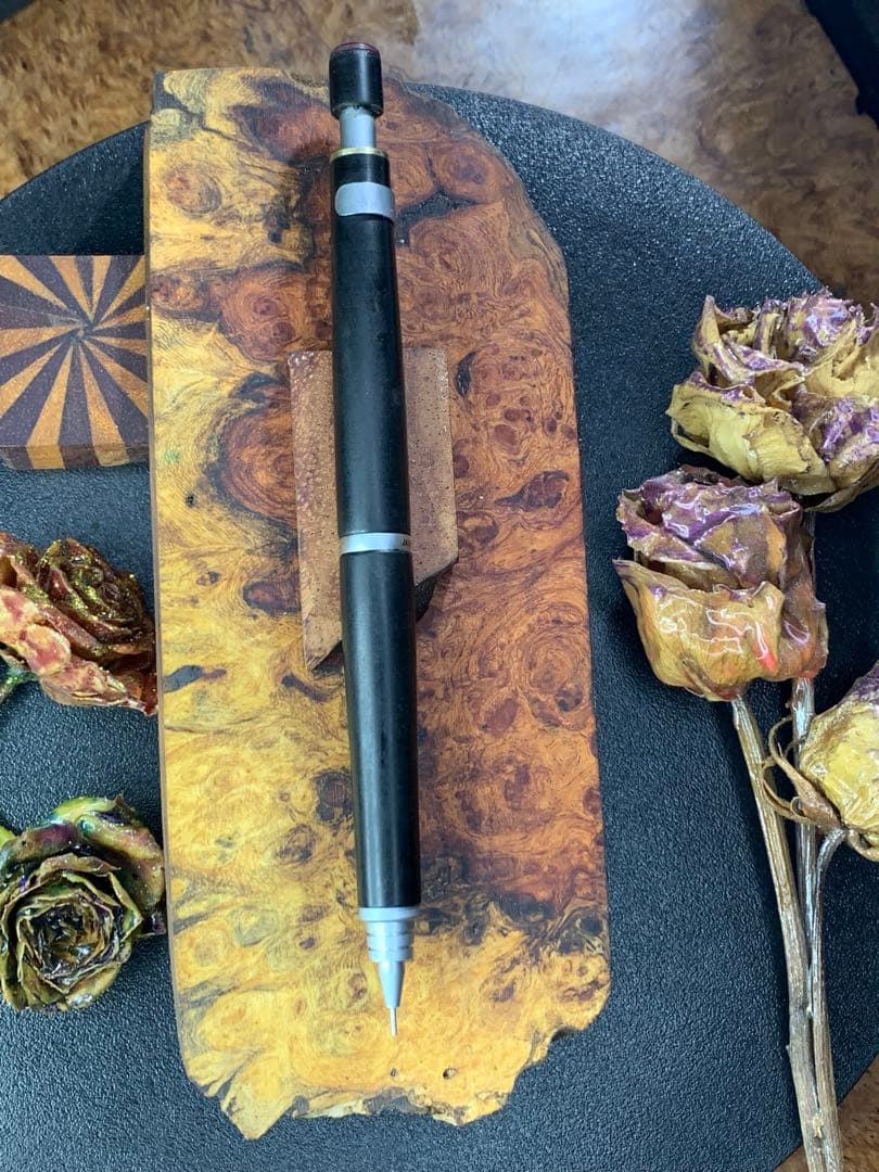 ペペS20ボディー&ヘッド青黒檀無垢0.4mm改 ヘッド支柱ゴールド