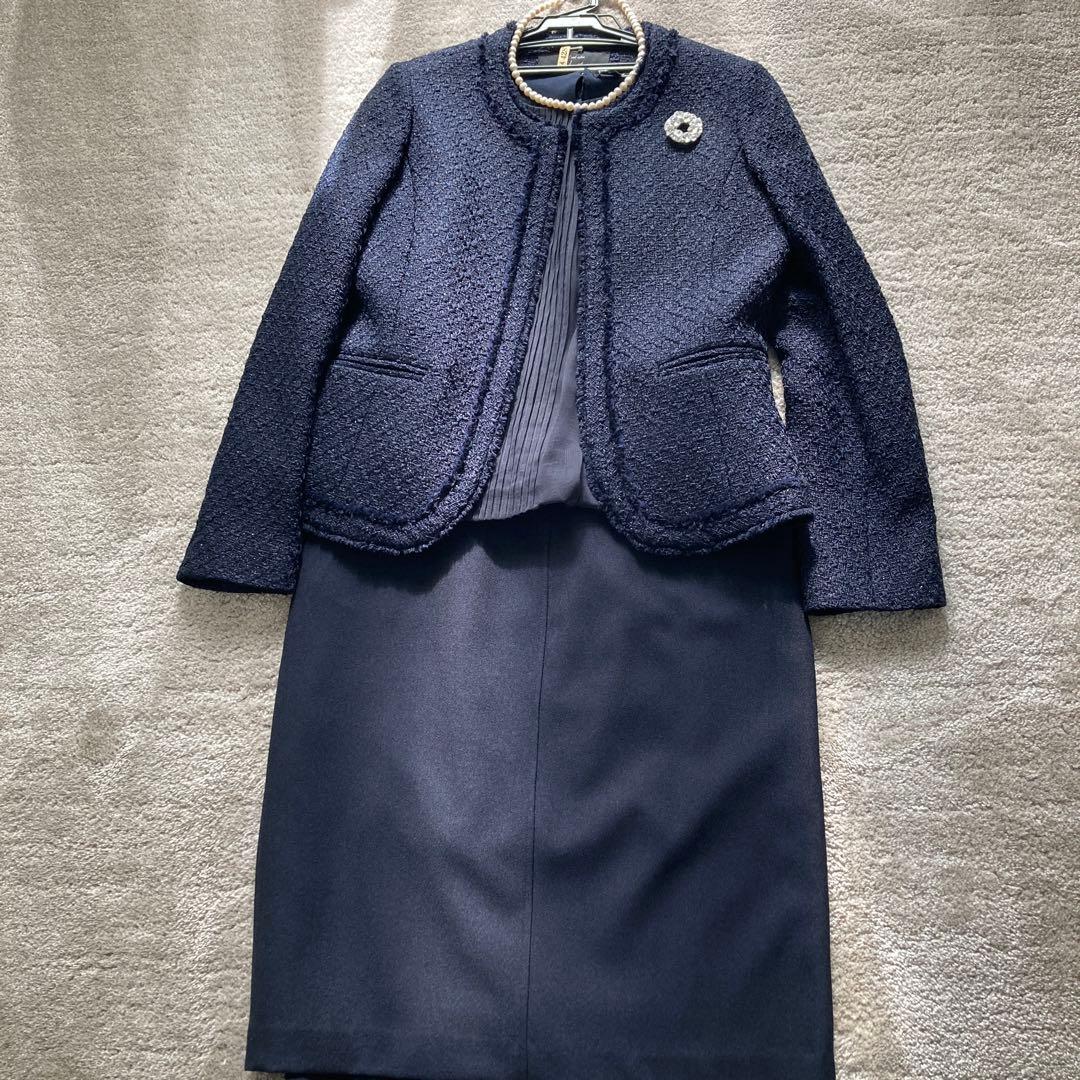 【期間限定お値引き】ツイード　ノーカラージャケット40