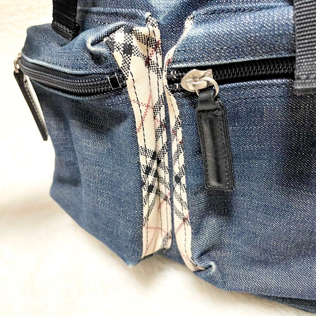 【激レア✨】バーバリー ブラックレーベル デニム リュック ノバチェック 廃盤品