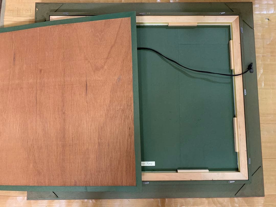 【送料無料】油彩画 美術 インテリア 風景画 海上の帆船 額縁 94×82センチ