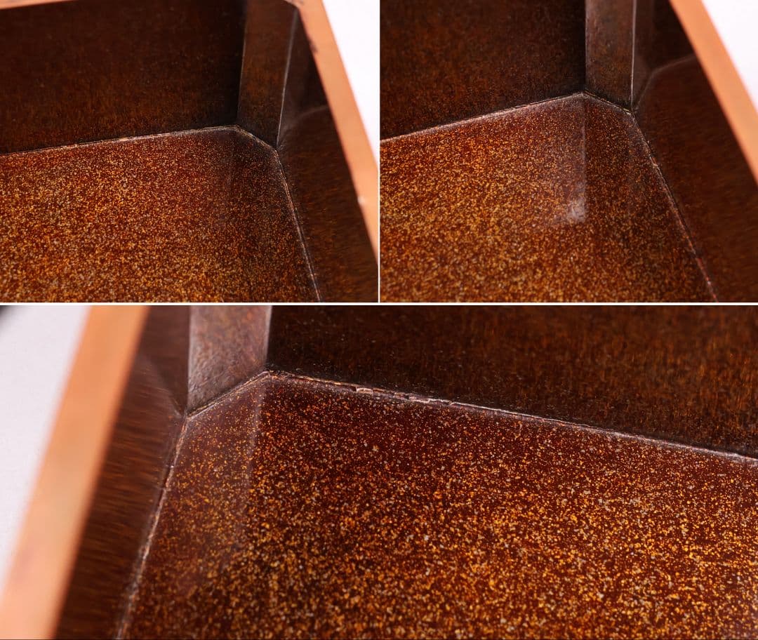 【MA693】加賀蒔絵 饅羹重 御所車 葵唐草 蝶 金蒔絵 螺鈿 木製 饅頭箱