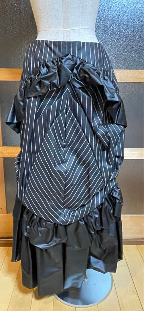 DelinquentGirl ストライプフリルドレス